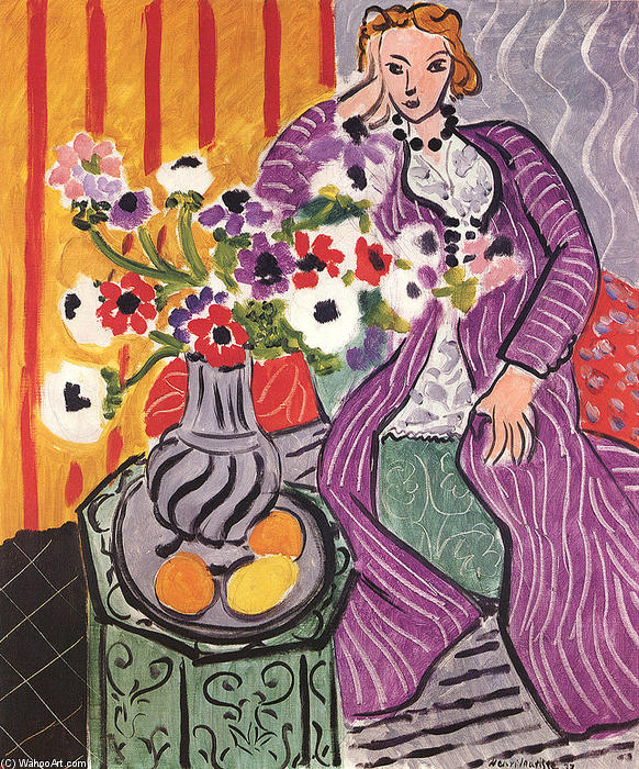 紫袍和海葵 通过 henri matisse