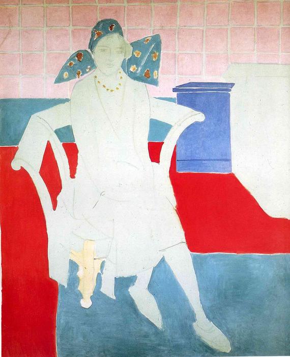 女人与一个 马德拉斯 帽子 通过 henri matisse 